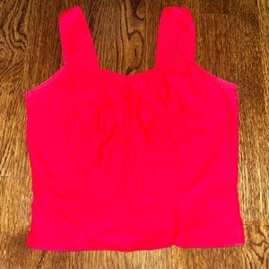 thrifted red corset tank